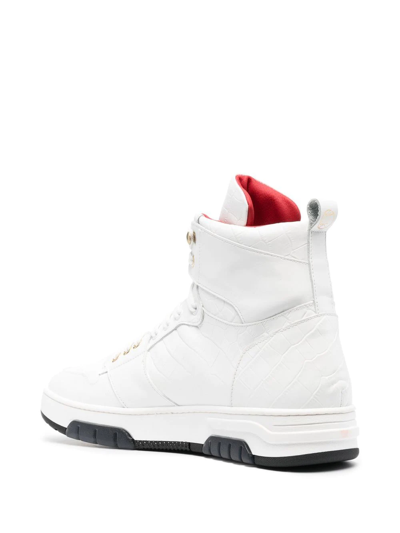 Shop Giuliano Galiano Legend Hi-top Sneakers In White