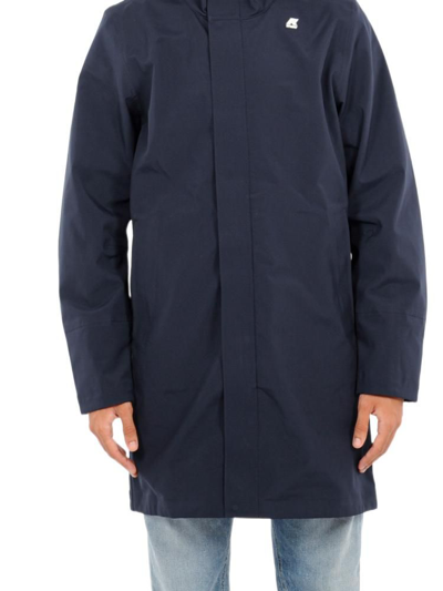 Shop K-way K Way Men's  Blue Other Materials Outerwear Jacket