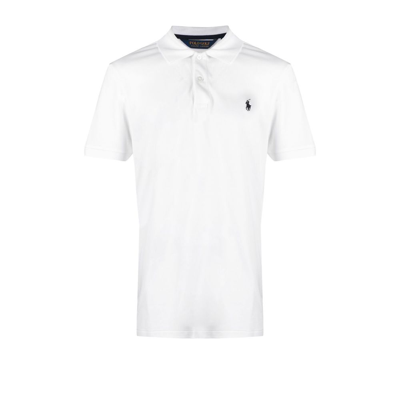 Shop Polo Ralph Lauren White Golf Logo Cotton Polo Shirt