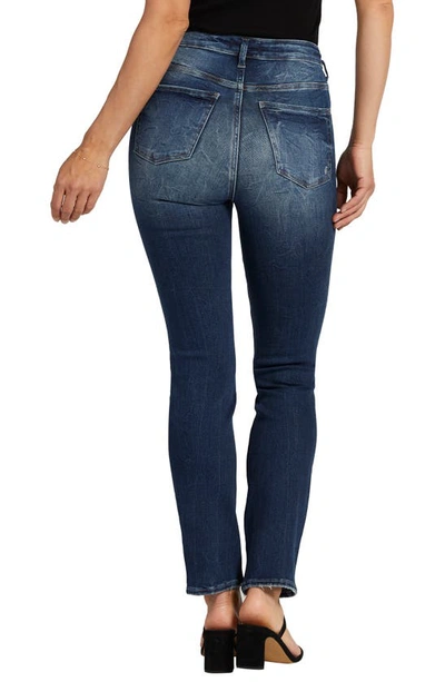Shop Silver Jeans Co. Infinite Fit High Waist Straight Leg Jeans In Indigo