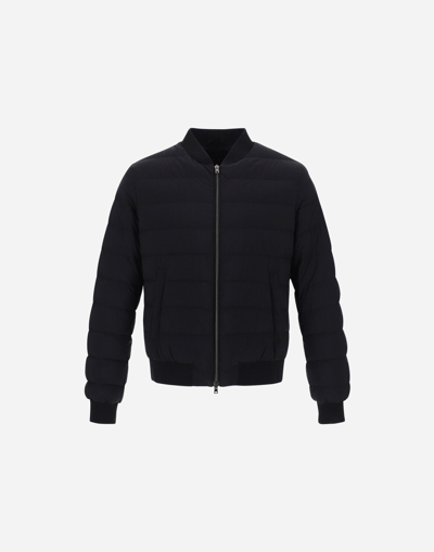 Herno L'aviatore Down Bomber Jacket In Black