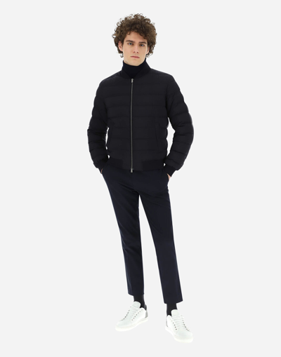 Herno L'aviatore Down Bomber Jacket In Black