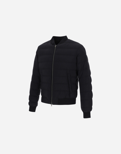 Herno L'aviatore Down Bomber Jacket In Black