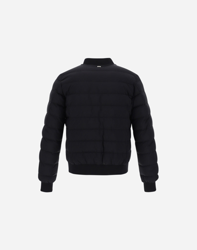 Herno L'aviatore Down Bomber Jacket In Black