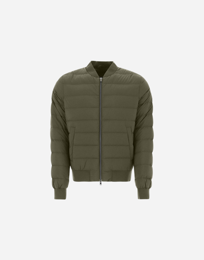 Shop Herno L'aviatore In Green/beige