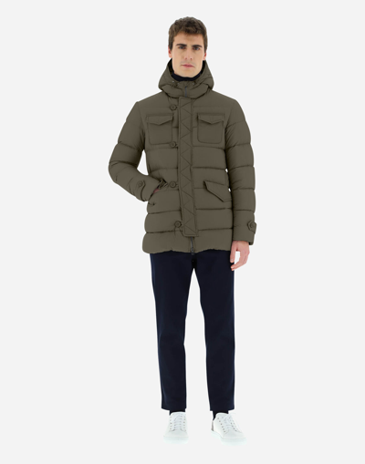 Herno L'eskimo In Green/beige