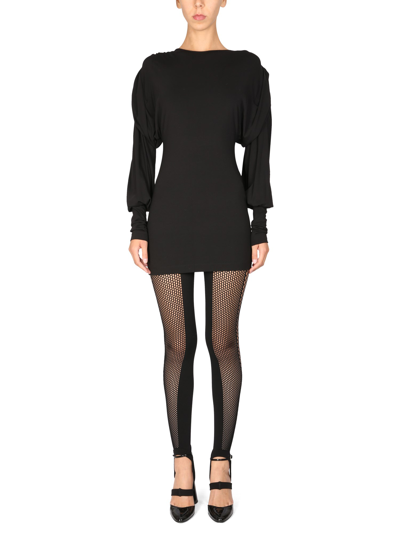 Shop Attico Mini Dress ''quinn'' In Black