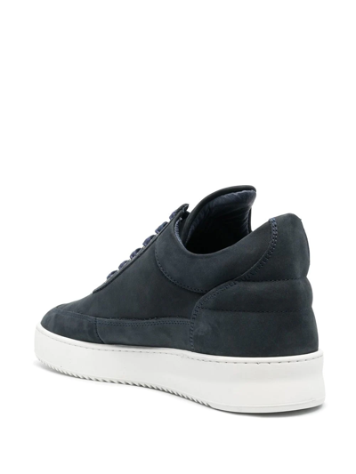 Filling Pieces Low-top Suede Sneakers In Blau