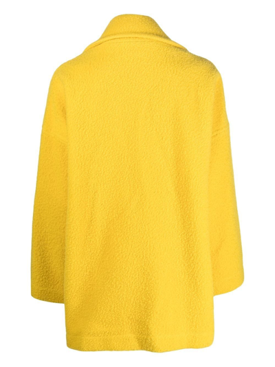 Shop Dušan Wool-cashmere Wrap Coat In Gelb