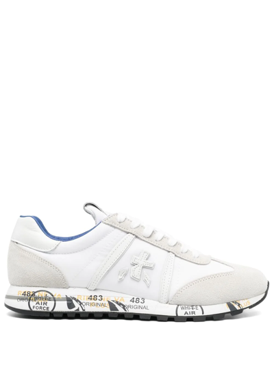 Shop Premiata Lucy Panelled Low-top Sneakers In Grau