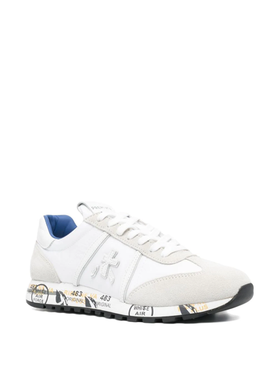 Shop Premiata Lucy Panelled Low-top Sneakers In Grau