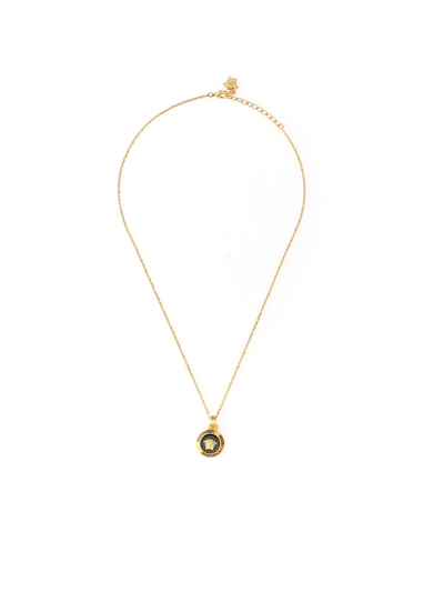 Shop Versace Necklaces In Oro  Nero