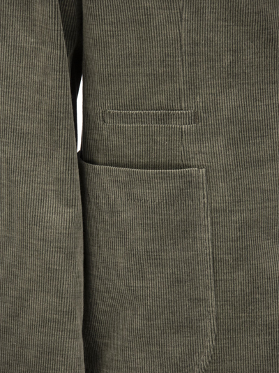 Shop Brunello Cucinelli Cotton And Cashmere Corduroy Deconstructed Jacket In Military Green