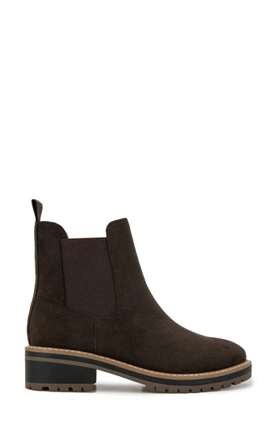 Kensie Khai Bootie In Brown Microfiber