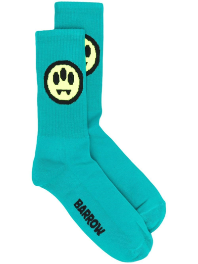 Shop Barrow Logo Socks In Verde