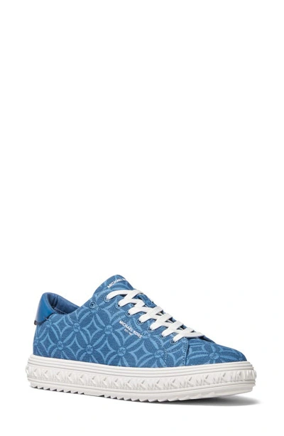 Shop Michael Michael Kors Grove Logo Sneaker In Hri Blu Mlti