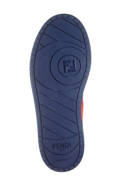 Shop Fendi Match Sneaker In Navy