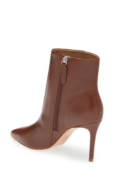 Schutz Mikki Pointed Toe Bootie In Walnut