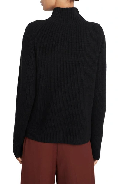 Shop Vince Shaker Stitch Turtleneck Sweater In Black