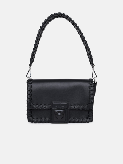 Shop Etro Black Leather Crown Me Bag