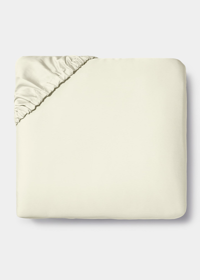 Shop Sferra Fiona Queen Fitted Sheet In Ivory