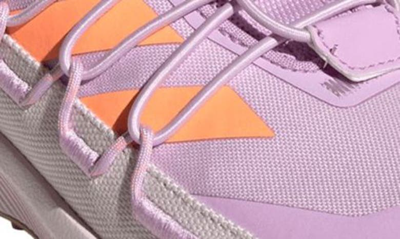 Shop Adidas Originals Terrex Voyager 21 Canvas Running Shoe In Bliss Lilac/ Orange/ Pink