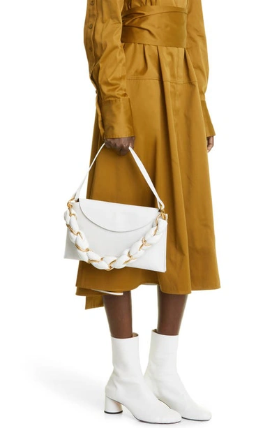Shop Proenza Schouler Braided Chain Shoulder Bag In Optic White