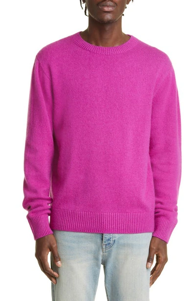 Shop The Elder Statesman Gender Inclusive Simple Cashmere Sweater In Amaranth