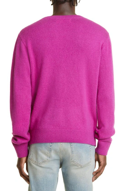Shop The Elder Statesman Gender Inclusive Simple Cashmere Sweater In Amaranth