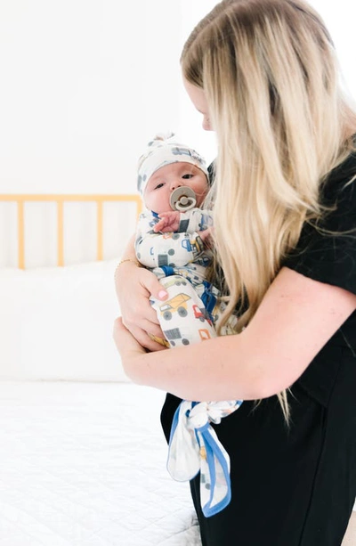 Copper Pearl Newborn Knotted Gown In Diesel