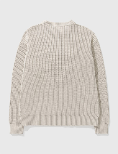 Shop Prada Logo Knit Sweater In Chalk White