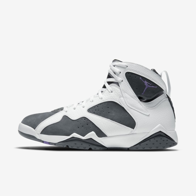 Shop Jordan Air  7 Retro Men's Shoes In White,flint Grey,black,varsity Purple