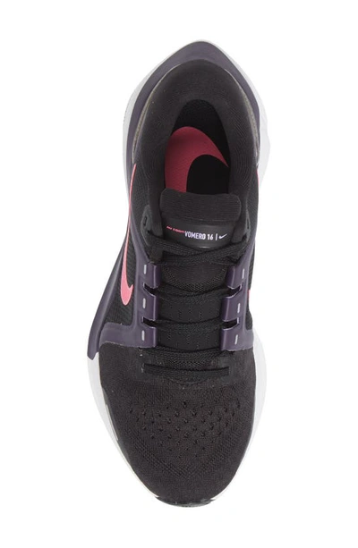 Shop Nike Air Zoom Vomero 16 Sneaker In Black/ Hyper Pink/ Cave Purple