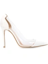Gianvito Rossi White Patent Plexi 85 Heels