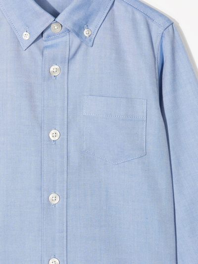 Familiar Buttoned Long-sleeve Shirt In Blue