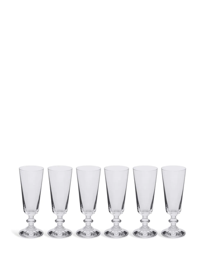 Ichendorf Milano Parigi Set-of-six Flute Glasses In Weiss