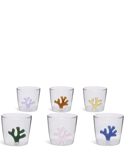 Shop Ichendorf Milano Coral Reef Set-of-six Assorted Tumblers In Weiss