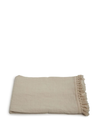 Shop Once Milano Fringed Bath Sheet In Neutrals