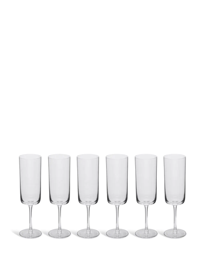 Ichendorf Milano Amalfi Set-of-six Flute Glasses In Weiss