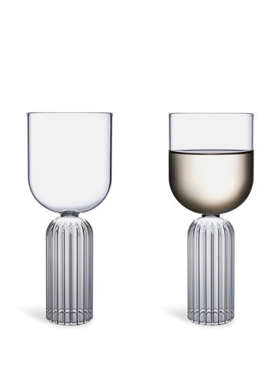 Shop Fferrone Design May Set-of-two Medium Glasses In Weiss