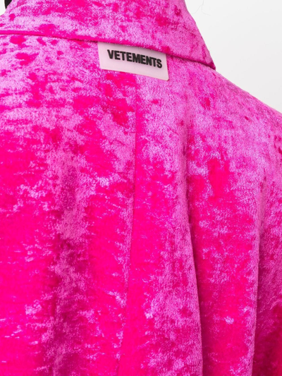 Shop Vetements Single-breasted Blazer In Rosa