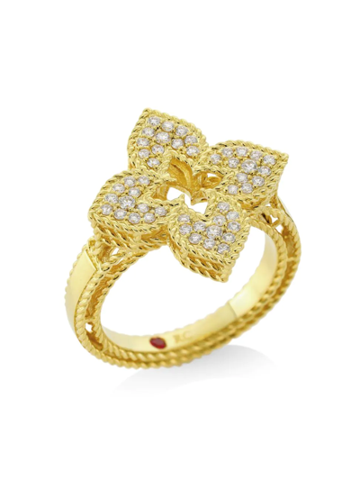 Shop Roberto Coin Women's Venetian Princess 18k Yellow Gold & Diamond Ring