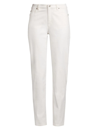 Shop Eileen Fisher Women's High-waisted Straight Ankle Jeans In Unnatural