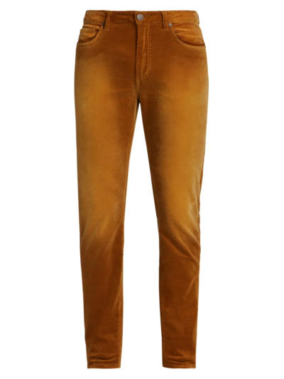 Shop Monfrere Men's Greyson Velvet Skinny Jeans In Gold