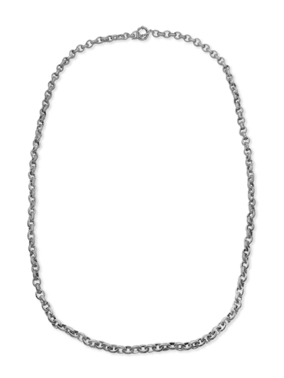 Shop Stephen Dweck Women's Orogento Signature Engraved Sterling Silver Chain Necklace