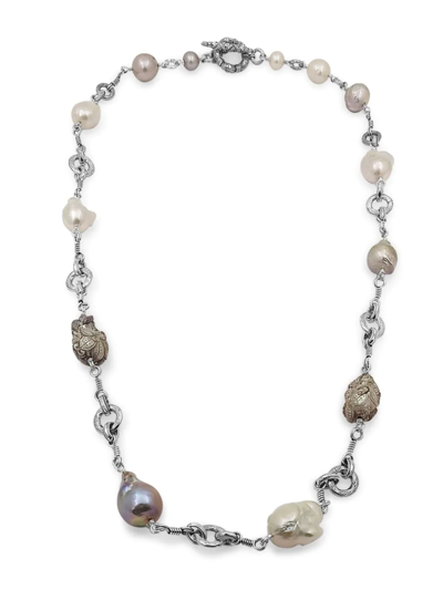 Shop Stephen Dweck Women's Pearlicious Sterling Silver & Baroque Pearl Toggle Necklace