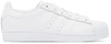 ADIDAS ORIGINALS White Monochromatic Superstar Sneakers