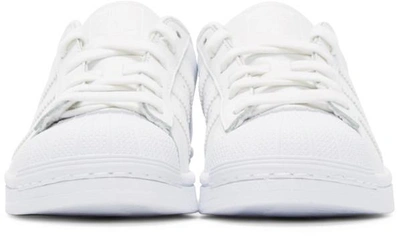 Shop Adidas Originals White Monochromatic Superstar Trainers