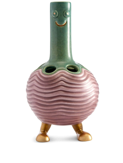 Shop L'objet X Haas Brothers Simon Vase (25cm) In Green
