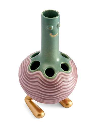 Shop L'objet X Haas Brothers Simon Vase (25cm) In Green
